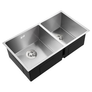 Fregadero Doble Grande de Acero Inoxidable 304, Hecho a Mano, de Instalación Bajo Encimera, Fácil de Limpiar, para el Hogar - Product Image 6