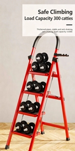 <span class=keywords><strong>Escabeau</strong></span> pliable en <span class=keywords><strong>aluminium</strong></span> antidérapant à 3 <span class=keywords><strong>marches</strong></span> avec <span class=keywords><strong>marches</strong></span> <span class=keywords><strong>larges</strong></span> pour la cuisine et la maison - Product Image 4
