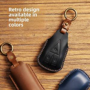 Funda de Cuero para Llaves de Coche, Funda Protectora de Cuero Genuino para Llaves de Coche Changan CS75plus, Eado, Oshan X5, X7, Venta Directa de Fábrica - Product Image 3