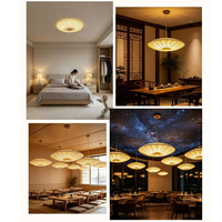 Lustre suspendu en tissu minimaliste moderne, style ligne de pêche, LED 3000K blanc chaud pour chambre, restaurants, clubs, hôtel, décoration