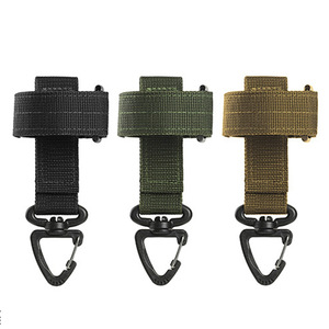 ไนลอน Webbing กระเป๋าเป้สะพายหลังหัวเข็มขัดเกียร์คลิปวง Carabiner พวงกุญแจสายพานไม้แขวนเสื้อพวงกุญแจ - Product Image 1
