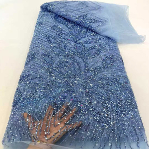 Tessuto ricamato a strati con perline bianche in pizzo con perline in tessuto ricamato abito da sposa <span class=keywords><strong>maglia</strong></span> - Product Image 1