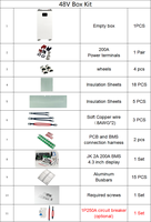 Système de stockage d'énergie solaire domestique DIY LFP vertical, batterie Lifepo4 JK 16S 51.2V 280/314Ah au lithium