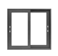 Fenêtre coulissante moderne insonorisée et isolante en aluminium avec rideau suspendu en verre trempé creux magnétique en acier inoxydable