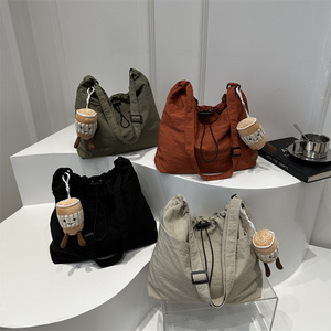 Fashion Women Vintage Nylon Crossbody <b>Bag</b> Large Capacity Portable for Daily School Commute Casual Outdoor Use - Product Image 3