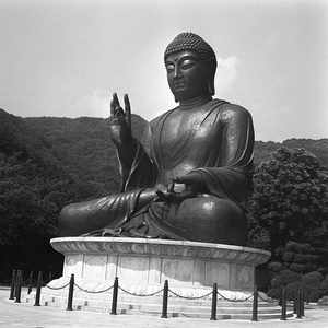 Gran templo al aire libre jardín religioso decorar tamaño real Metal bronce Buda escultura latón tailandés meditar estatuas de Buda dorado - Product Image 5