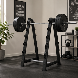 Porta Bilancieri Multistrato Salvaspazio Fisso per Sollevamento Pesi, Espositore per Barre da Palestra Domestica e Allenamento della Forza - Product Image 6