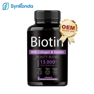 Complément alimentaire Biotin Beauty Blend 15000mcg en capsules avec collagène, kératine, MSM pour soutenir la santé des cheveux, de la peau et des ongles, 60 unités - Product Image 1