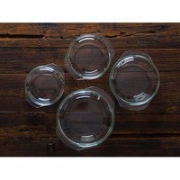 Ensemble de casseroles en verre borosilicate de haute qualité Linuo avec couvercle, deux poignées, diamètre 20 cm, compatible four et micro-ondes, écologique