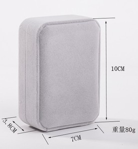 Wholesale Custom Rectangle High-grade Velvet Cardboard Jewelry Packaging <b>Boxes</b> for Necklaces and <b>Earrings</b> - Product Image 4