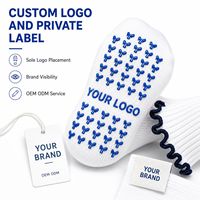 Kaos Kaki Anti Selip Custom OEM Label Pribadi Sol Silikon Manset Ruffle Kaos Kaki Yoga Pilates Studio MOQ Rendah