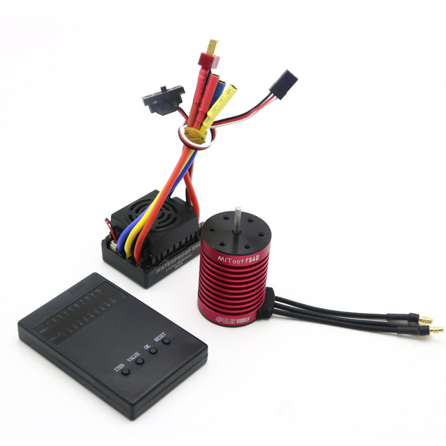 1:10 RC Car Part Waterproof F540 3000KV 3300KV 3930KV 4370KV Brushless Motor W/60A ESC for RC 1/10 Truck Buggy
