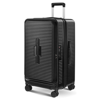 Valise à roulettes à ouverture frontale très résistante avec serrure à combinaison TSA, coque rigide, bagage à main pour les voyages d'affaires et de vacances
