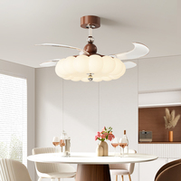 Ventilateur de plafond moderne rétractable électrique de 42 pouces avec lumière LED et télécommande pour la maison