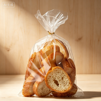 Voedselveilige CPP microgeperforeerde draadzak, transparante verpakking voor brood, salade, fruit en groenten.
