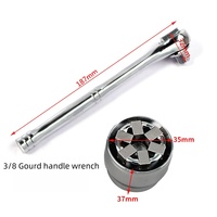 Clé magique multifonctionnelle réglable Powerlift, douille universelle pour vis, lame en acier inoxydable, plaqué chrome, 10-19 mm métrique