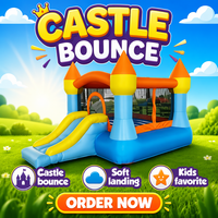 Château gonflable classique pour deux enfants, utilisation domestique