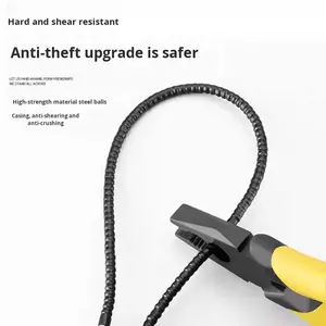 Cadenas antivol en fil d'acier pour vélo électrique, casque, panier de voiture et porte - Product Image 4