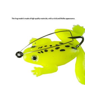 Señuelo blando de acero inoxidable con anzuelo único, simulación de rana trompetera, antideslizante, tipo Luya, para pesca de lubina - Product Image 2