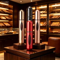 Botol Parfum Aluminium 5ml Mini Portabel Botol Semprot Bulat Oval Wadah Parfum Kosong Kemasan Sampel Perjalanan