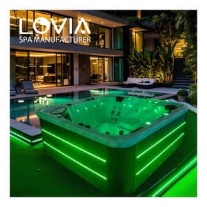 Bañera de hidromasaje eléctrica <span class=keywords><strong>para</strong></span> 5 personas con características de masaje 2 salones y 3 asientos Whirlpool Modern Balboa Smart Control Jacuzzier <span class=keywords><strong>para</strong></span> patio trasero - Product Image 5