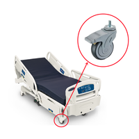 Roulette médicale d'hôpital populaire 125mm fil tige hôpital lit roulette médicale Double roues roulette