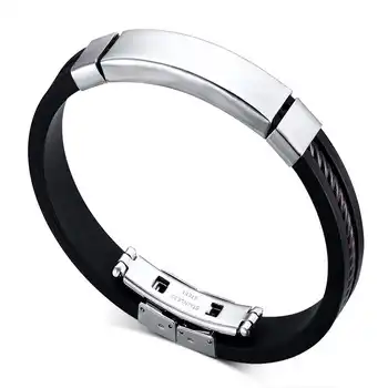 bulk custom stainless steel pendant bracelet