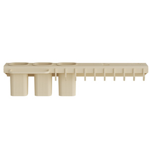 Support mural pour couteaux avec porte-baguettes et égouttoir, installation sans perçage, design rectangulaire pour rangement de cuisine - Product Image 1