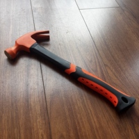 Marteau à griffes de qualité industrielle 16 oz avec manche en fibre de verre et TPR, acier au carbone 45, outil à main pour la construction, personnalisable OEM