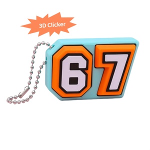 Tendance : Porte-clés anti-stress 3D imprimé 67 Meme Clicker Fidget, viral Brainrot Six Seven Click Clack, breloque de sac pour soulager l'anxiété - Product Image 1