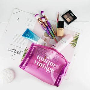 Delle donne All'ingrosso di Trucco Del Sacchetto Trasparente Neon Borse Da Toilette Viaggi di <span class=keywords><strong>Plastica</strong></span> <span class=keywords><strong>In</strong></span> Pvc Impermeabile Trasparente Sacchetto Cosmetico - Product Image 3