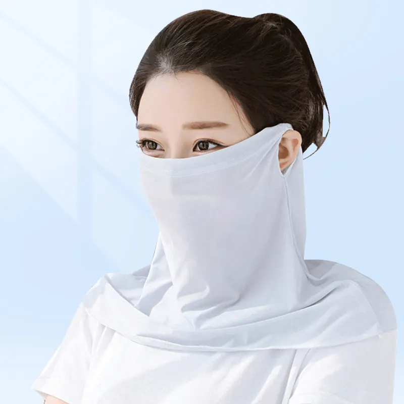 Masker Wanita Bernapas Tahan Debu Berkendara Luar Ruangan Musim Panas Syal Telinga Gantung Masker Tabir Surya Penutup Wajah