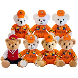 Ours en peluche en gros pour médecins, infirmières, policiers, ours en peluche personnalisé avec logo, jouet en peluche classique pour cadeau de remise de diplôme d'étudiant - Product Image 2