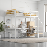 Lit superposé moderne simple/double de haute qualité pour adultes, lit superposé durable pour étudiants, cadre de lit en métal pour dortoir, chambre, école, maison, hôtel, auberge