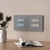 Veilleuse Ultra-Fine Zigbee/Interrupteur Intelligent avec Contrôle Vocal par Application, Bouton de Démarrage Programmé pour Réseaux Mesh, Texte Personnalisable