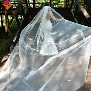 Vải lưới voan mềm màu trắng ngà rộng 3 mét dùng làm voan cưới, 100% nylon, chất liệu lưới mỏng, rộng 118 inch (3 mét), dùng trang trí đám cưới - Product Image 2