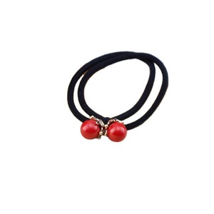 ยางรัดผมสไตล์เกาหลี สีแดง ยืดหยุ่นสูง สีทึบ ใช้ได้ทุกวัน เครื่องประดับผม - Product Image 5