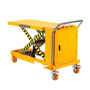 300Kg Kleine Mobiele Hydraulische Platform Truck Semi-Elektrische Tafelheffer Handmatige Hydraulische Schaar Lift Tafel