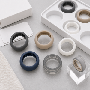 Coque de protection en silicone Oura Ring 5/4 Galaxy Ring RingConn Ultrahuman avec trous d'aération, respirante et anti-transpiration pour bague connectée - Product Image 1