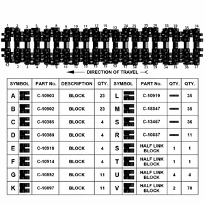 Chaînes de déchiqueteur en acier allié à haute résistance, résistantes à l'usure, pour machines à tranchées et équipements miniers souterrains - Product Image 1
