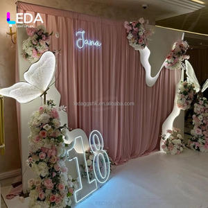 Panel de Fondo Acrílico LEDA de Nuevo Diseño con Tira de Luces LED, Elegante Fondo para Bodas con Decoración Luminosa para Eventos - Product Image 4