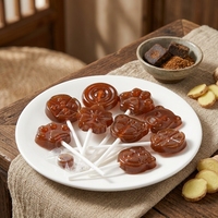 Bonbons gélifiés halal certifiés, saveur gingembre-cacao, sans sucre, en forme de boule, vente en gros pour supermarchés