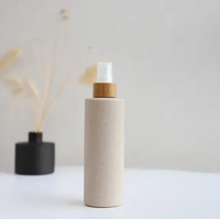2024 bouteille de paille de blé en plastique écologique personnalisée emballage de cosmétiques de vente chaude avec manipulation de Surface d'impression d'écran