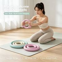 Haltère en silicone antidérapant de 10 lb avec poignée confortable, lisse, lavable et résistant à la transpiration, idéal pour le yoga et le Pilates
