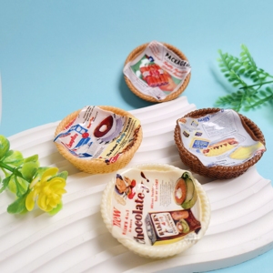 Accessori per Casetta delle Bambole: Cestini in Miniatura, 100 Pezzi, Cestini Rotondi Intrecciati da 48MM, Modelli 3D per Decorazioni Paesaggistiche di Giardini delle Fate - Product Image 2