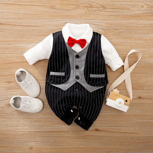 Mono para Bebé Recién Nacido al por Mayor, Estilo Caballero para Otoño/Primavera, Ropa de Moda para Bebés, Mono para Niños - Product Image 2