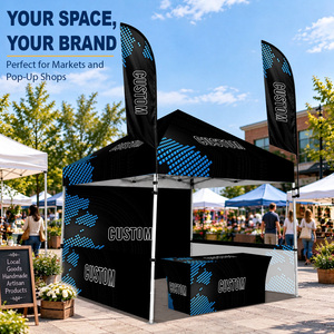 Gazebo d'exposition de marque 3x3m avec pièces remplaçables, impression personnalisée, toile Oxford 600D imperméable, structure en aluminium - Product Image 4