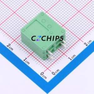 MX205V-3.5-02P-GN01-Cu-A Spring Terminal Block Through hole Component (THT),P=3.5mm Connector 1x2P 3.5mm Green Through Hole - Product Image 2