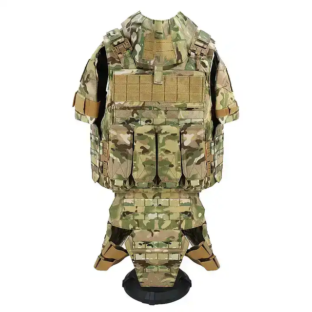 Tactical Armor Vest Full Body Coverage Combat Chalecos Laser Cutting Molle Camo CP Plate Carrier Vest