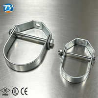 Support de suspension statique en forme de poire UTT30 certifié UL FM, conception galvanisée en forme de poire pour suspension de tuyaux de sprinklers incendie DN15 à DN300